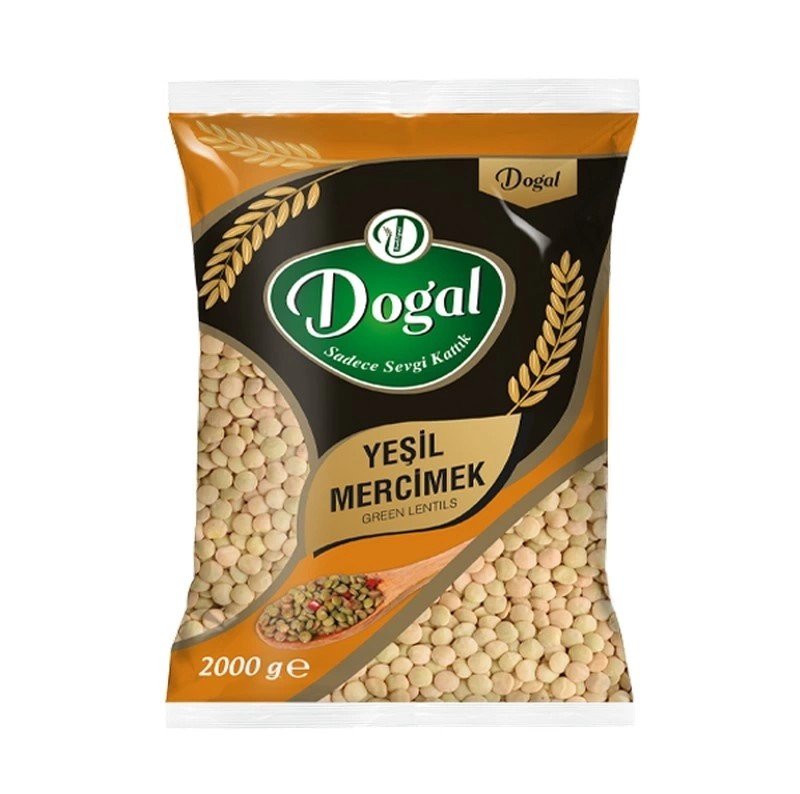 Doğal Yeşil Merçimek 2 Kg