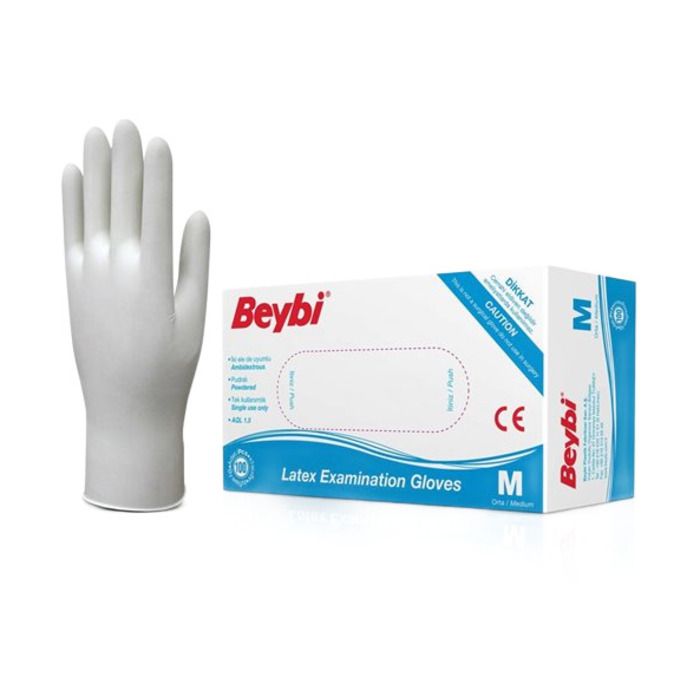 Beybi Latex Pudralı Eldiven 100'Lü M-boy