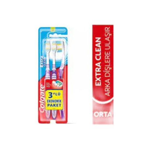 Colgate Diş Fırçası Extra Clean 3'Lü Colors