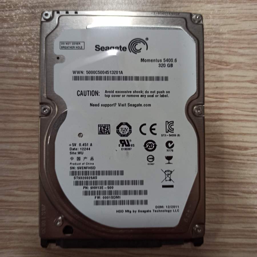 Arızalı Harddisk Seagate ST9320325AS 9HH13E-500 100536286 RevE