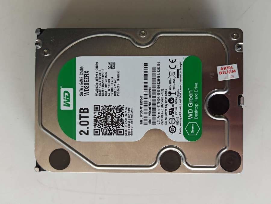 Western Digital WD20EZRX 2TB DAHİLİ SABİT DİSK 5400 rpm SATA 6 Gb/s 64 MB