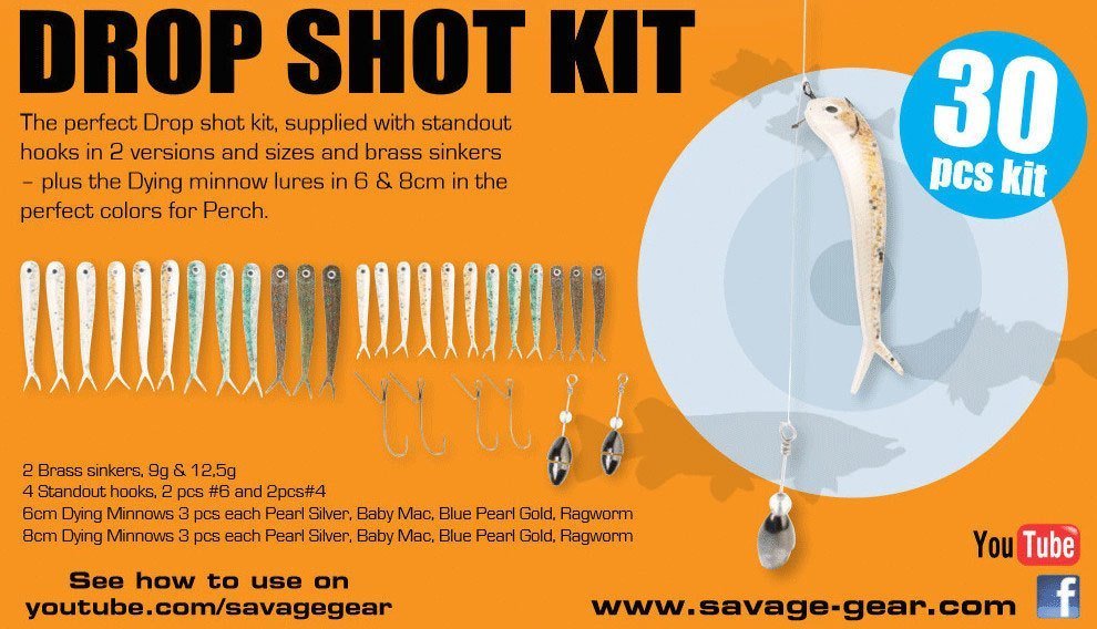 Savage Gear Dying Minnow Drop Shot Pro Pack Kit 30 Adet NL Suni Yem