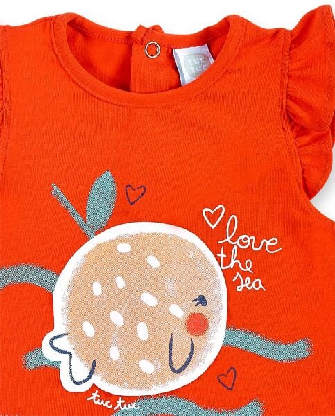 Tuc Tuc 2li Kız Bebek T-shirt Mayo Set