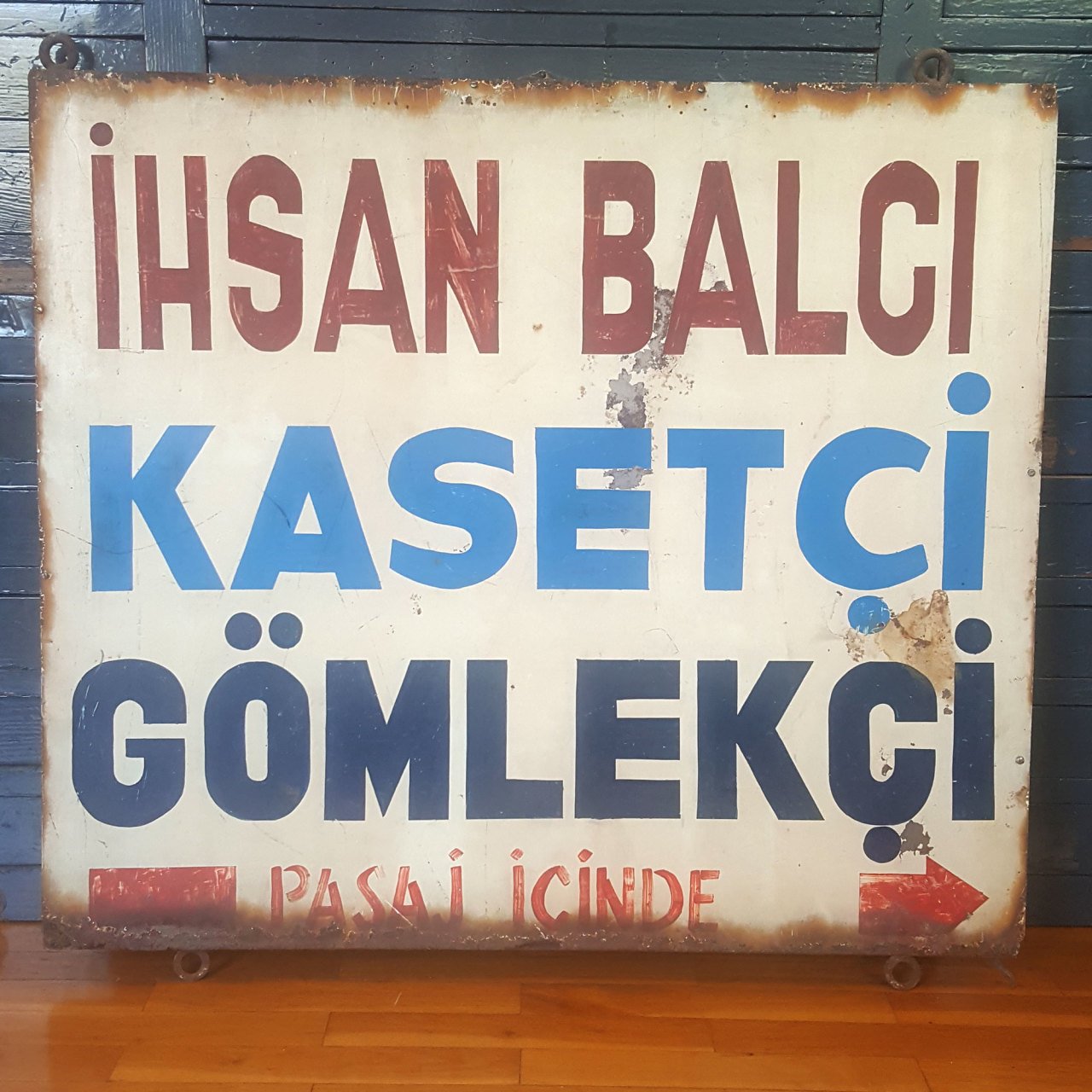 Kasetçi Gömlekçi Çift Taraflı Tabela