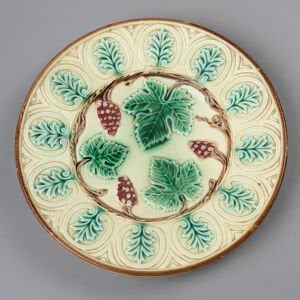 Üzüm Salkımlı Majolica Tabak