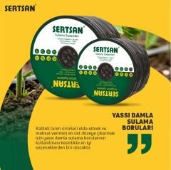 Sertsan Yassı Damla Sulama Borusu 17mm 6 Mil 1,6 LT/S 30 CM - 2500 MT