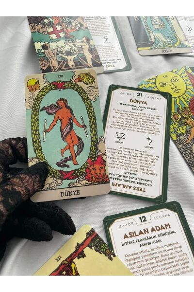 REGIN Başlangıç Tarot Kitabı Ve Başlangıç Tarot Seti - 78 Eğitim Kartı + 78 Klasik Tarot Kartı