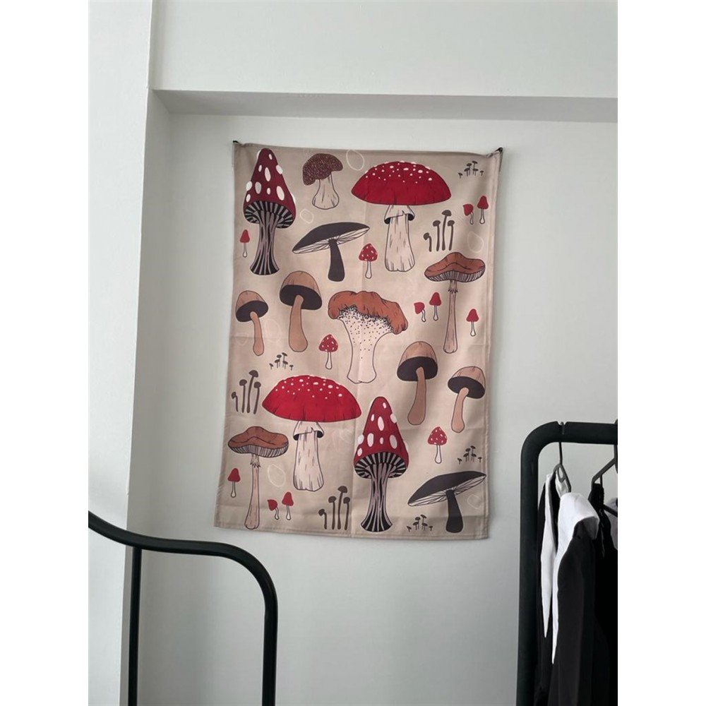 Mushroom Family Duvar Örtüsü - Wall Tapestry I 70 x 100 cm