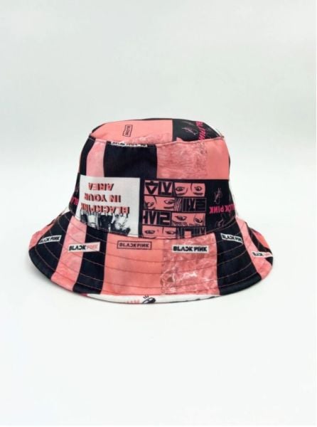 Black Pink Desenli Balıkçı Şapka