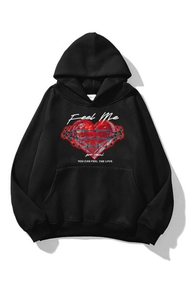 Siyah Feel Me Unisex Hoodie