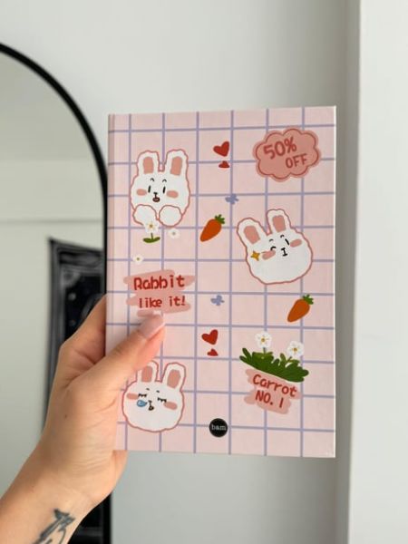 Rabbit Like It Lastikli Sert Kapak Defter