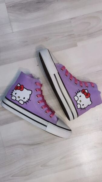 Hello Kitty Baskılı Lila Kız Çocuk Spor Ayakkabı Sneakers
