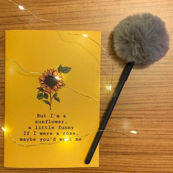 Sunflower Baskılı Defter