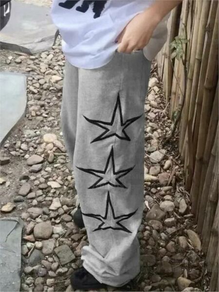 Gri Black Star Oversize (Unisex) Eşofman