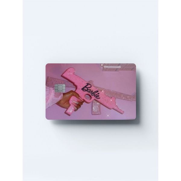 Barbie Pink Guns Kart Kaplama Sticker
