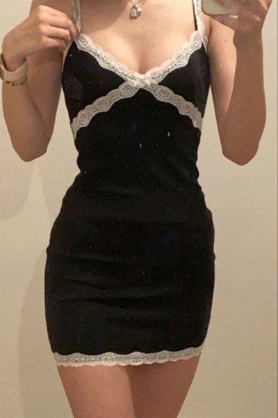 Askılı Lace Elbise