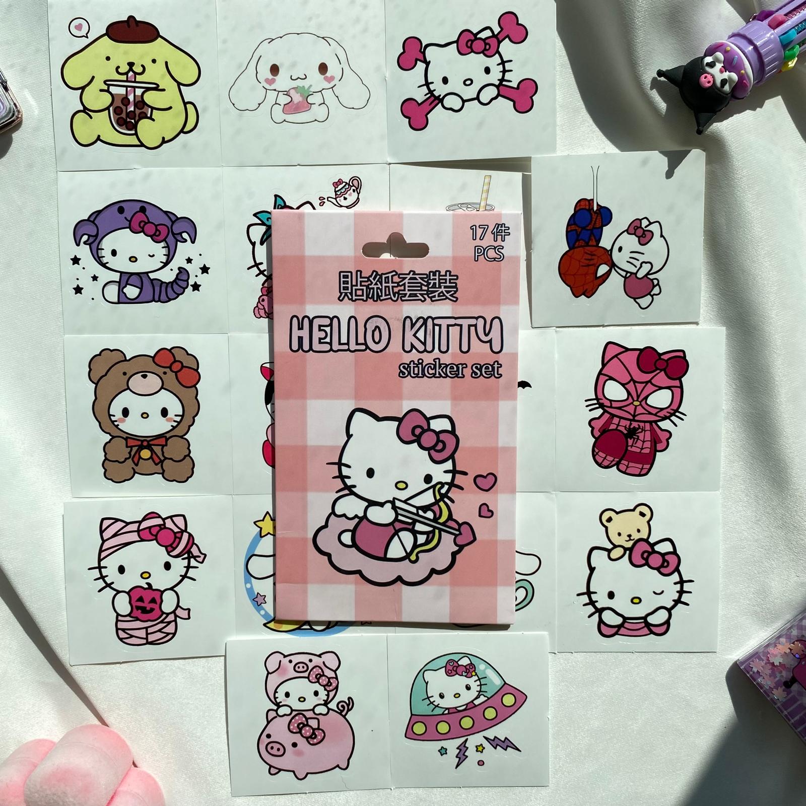 Pembe Hello Kitty Sticker Seti