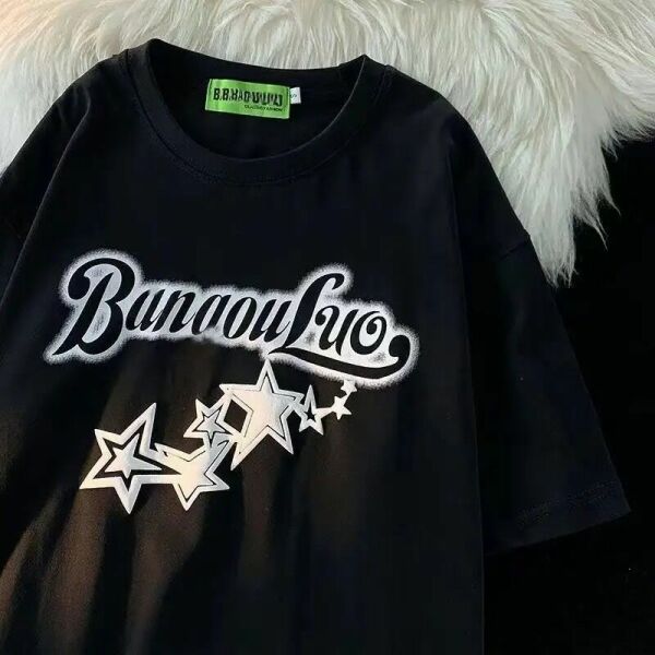 Siyah Bunaouluo Stars (Unisex) T-Shirt