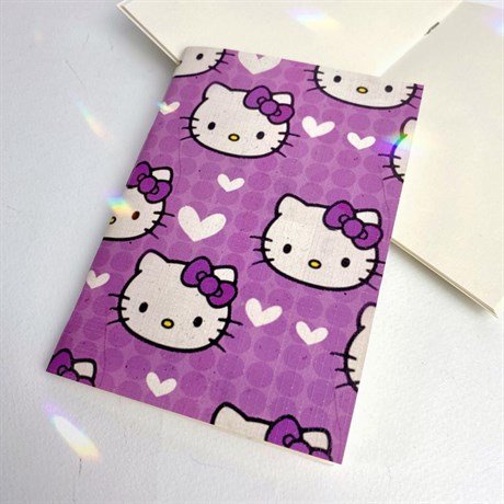 Hello Kitty Purple Mini Çizgisiz Defter