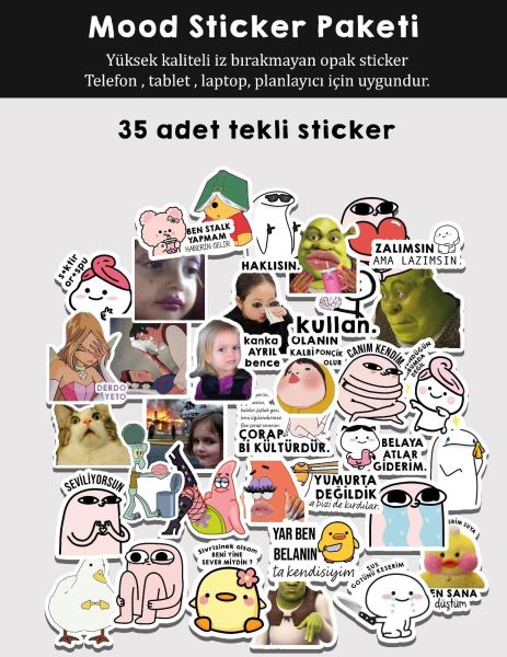 Mood Sticker Paketi 35li