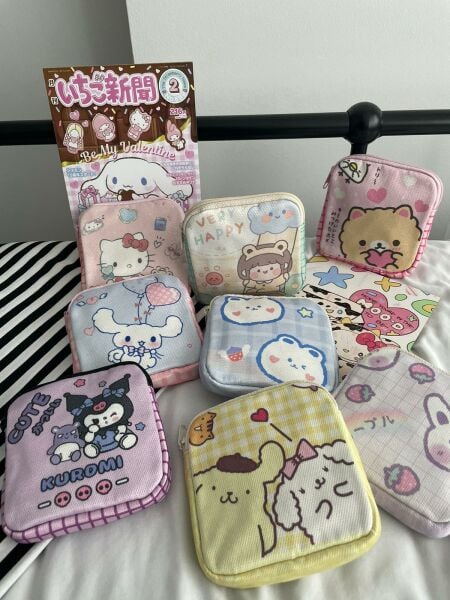 Kawaii Kuromi 2 Bölmeli Organizer Ped Çantası