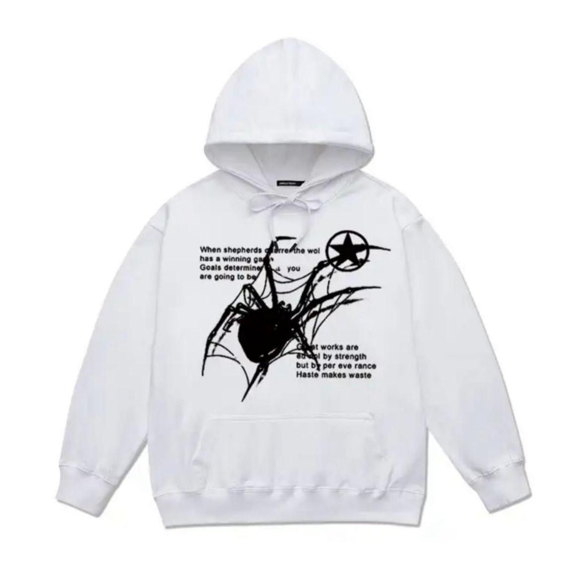 Spider Star Beyaz (unisex) Sweatshirt