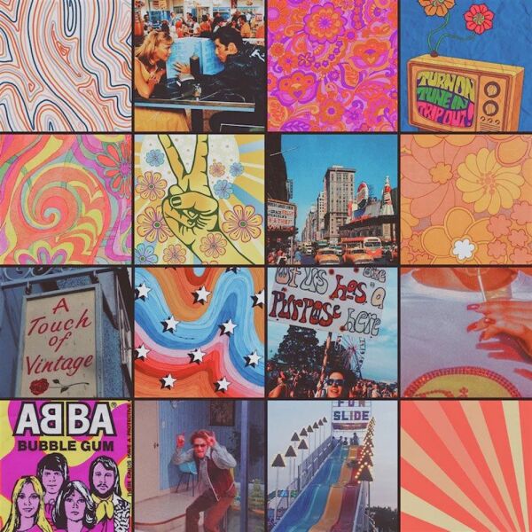 Aesthetic Hippie 60'lı Duvar Posteri Seti