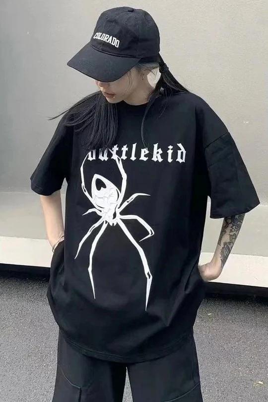 Siyah Unisex Battlekid Spider T-Shirt