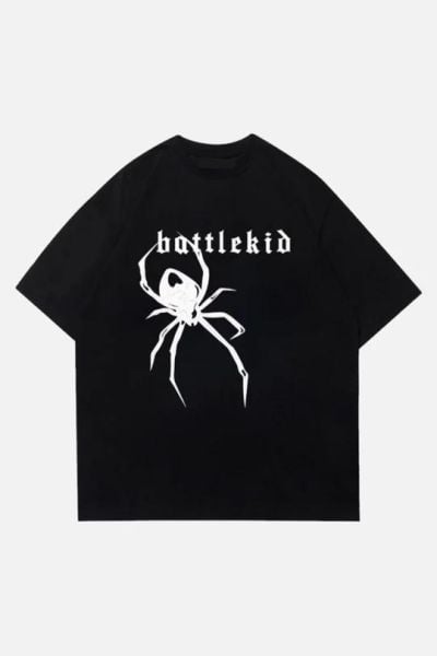 Siyah Unisex Battlekid Spider T-Shirt