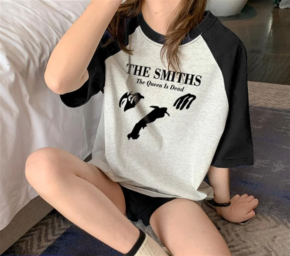 The Smiths Baskılı Reglan Kol Beyaz Unisex Oversize T-shirt