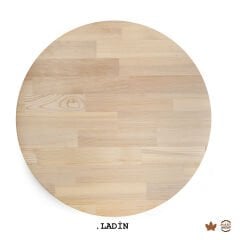 SPRUCE WOOD PLATE ROUND TABLE AND COFFEE TABLE - 120 cm - 30 MM