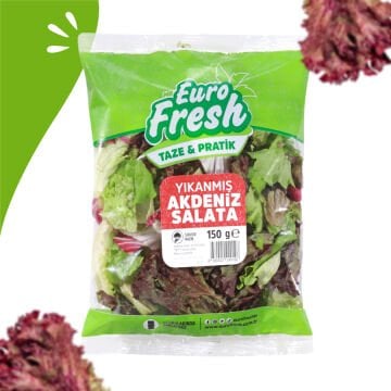 Karışık Akdeniz Salata Yıkanmış Doğranmış 150 g