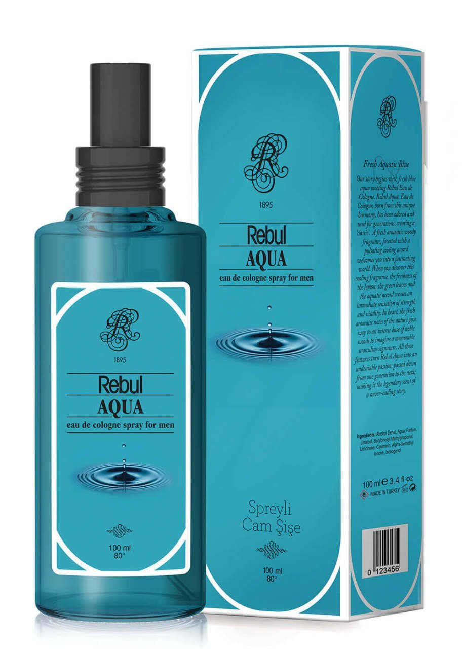 Rebul Kolonya Aqua 100 ml Spreyli Cam Şişe