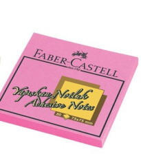 Faber-Castell Yapışkan Notluk 75x75 mm Fosforlu Pembe