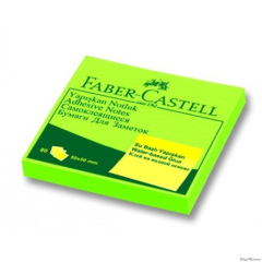 Faber-Castell Yapışkan Notluk 75x75 mm Fosforlu Yeşil