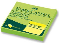 Faber-Castell Yapışkan Notluk 50x50 mm Fosforlu Yeşil