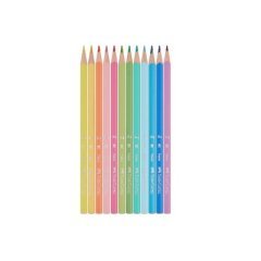 Faber Castell Pastel Renkler Üçgen Boya Kalemi 12 Renk Tam Boy