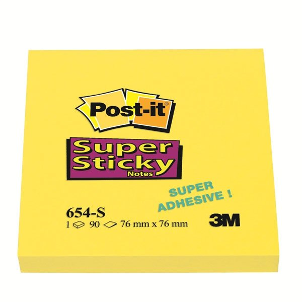 3M Post-it Super Sticky Yapışkanlı Not Kağıdı 90 Yp 654-S