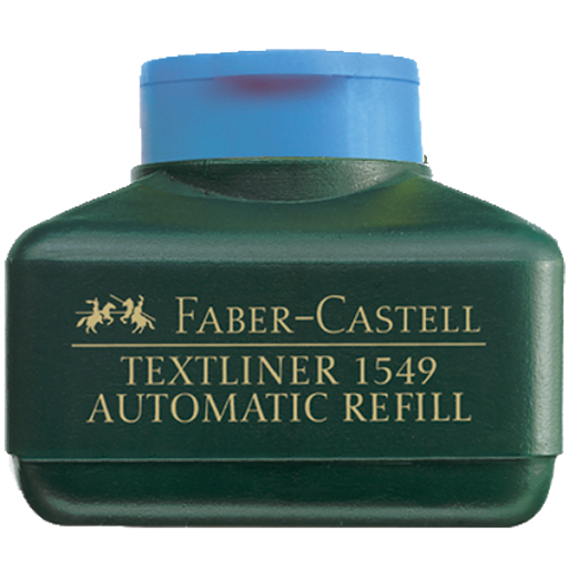 Faber-Castell Textliner 1549 Otomatik Refil Fosforlu Kalem Mürekkebi 30ml Mavi