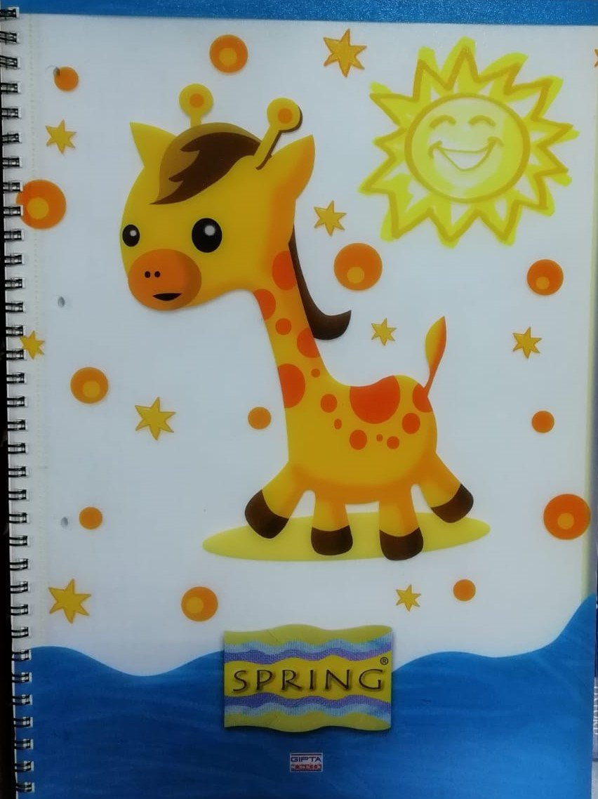 Gıpta Spring Spiralli Plastik Kapak A4 80 Yaprak Kareli Defter