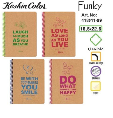 Keskin Color Funky Spiralli Sert Kapak 100 Yaprak Çizgisiz Defter