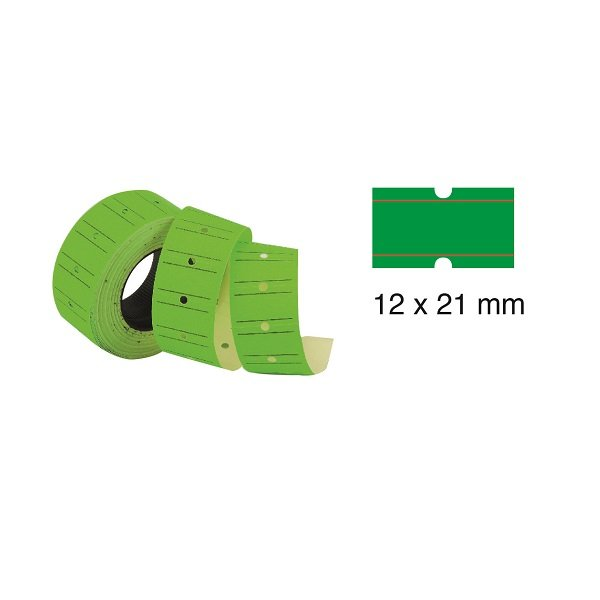 Tanex Fiyat Etiketi 12x21 mm Çizgili Floresan Yeşil