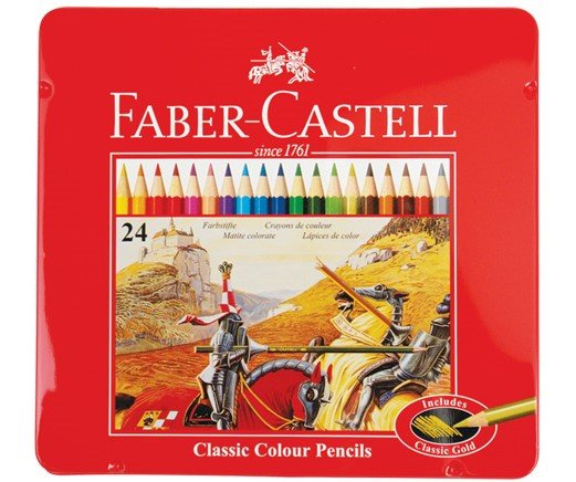 Faber-Castell Boya Kalemi Metal Kutu 24 Renk