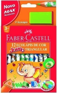 Faber-Castell Jumbo Üçgen Yarım Boy Kuruboya Kalemi 12 Renk