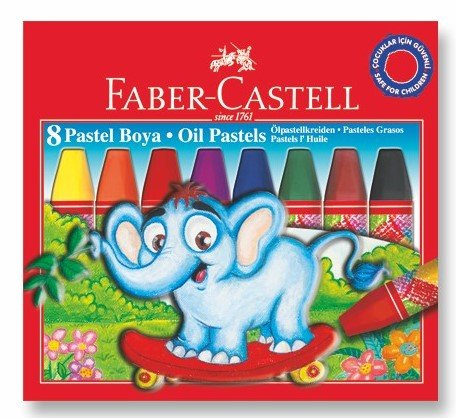 Faber-Castell Redline Köşeli Karton Kutu Pastel Boya Kalemi 8 Renk