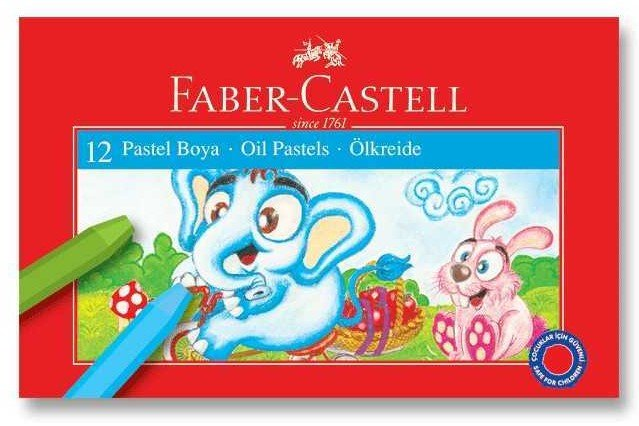 Faber-Castell Redline Köşeli Karton Kutu Pastel Boya Kalemi 12 Renk