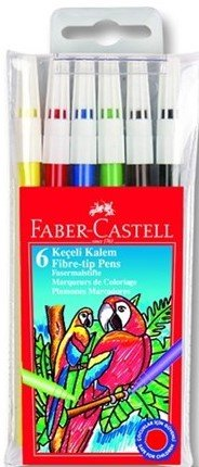 Faber-Castell Keçeli Kalem Poşet Yıkanabilir 6 Renk