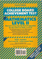 Barron's How to Prepare for the College Board Achievement Test, Cbat Mathematics, Level II