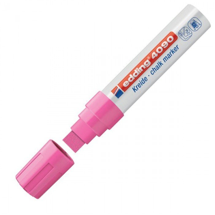 Edding 4090 Chalk Marker Likit Sıvı Tebeşir - Cam Kalemi 4-15mm Pembe