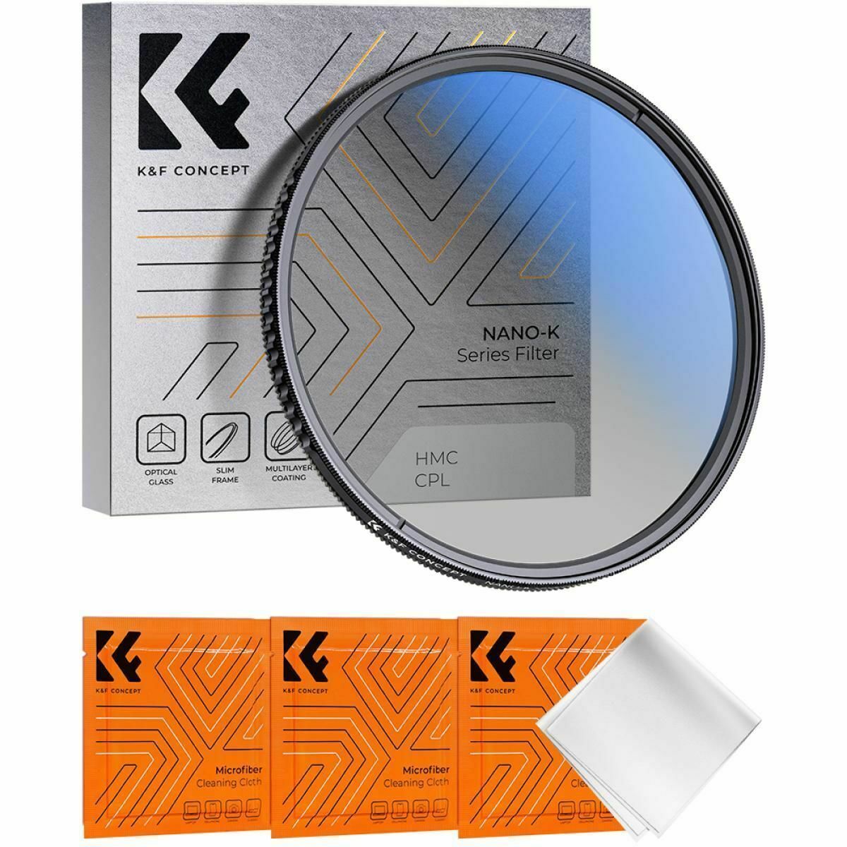 K&F Concept NANO-K SERIES 62mm HMC-CPL Filtre Ultra İnce Çok Kaplamalı